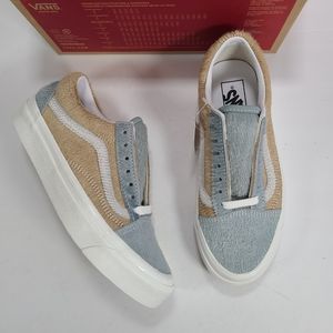 Vans Old Skool 36 DX Anaheim Factory Gray Pony Hair Sneakers Women Size 6.5